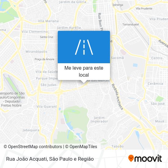 Rua João Acquati mapa