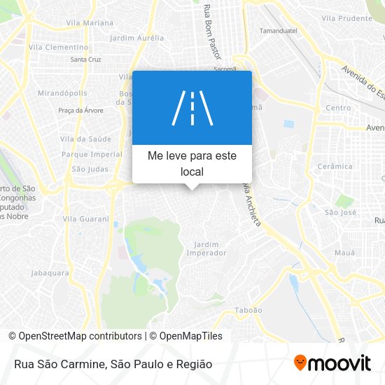 Rua São Carmine mapa