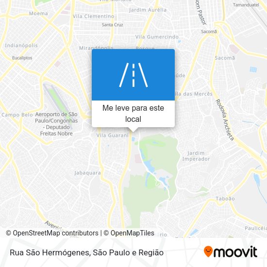Rua São Hermógenes mapa
