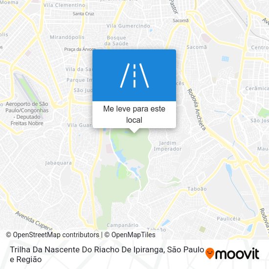 Trilha Da Nascente Do Riacho De Ipiranga mapa