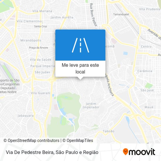 Via De Pedestre Beira mapa