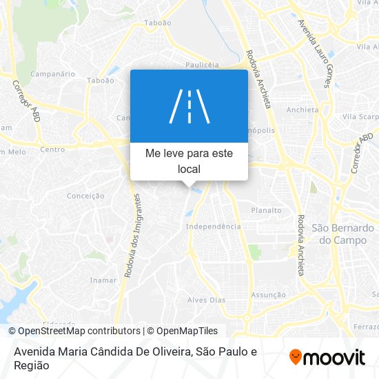 Avenida Maria Cândida De Oliveira mapa