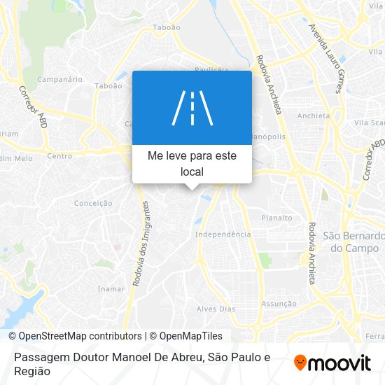Passagem Doutor Manoel De Abreu mapa
