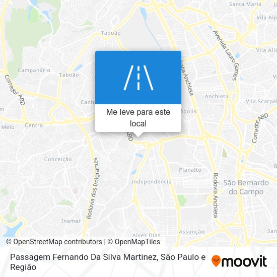 Passagem Fernando Da Silva Martinez mapa