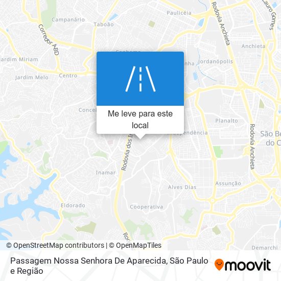 Passagem Nossa Senhora De Aparecida mapa