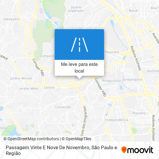 Passagem Vinte E Nove De Novembro mapa