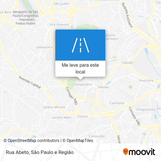 Rua Abeto mapa