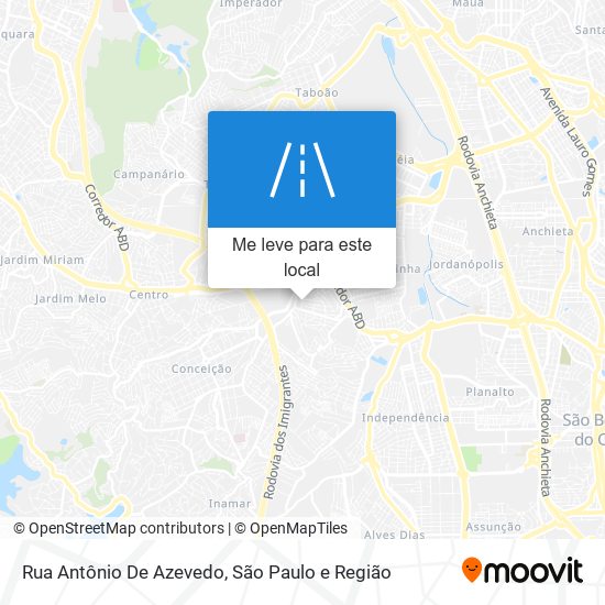 Rua Antônio De Azevedo mapa