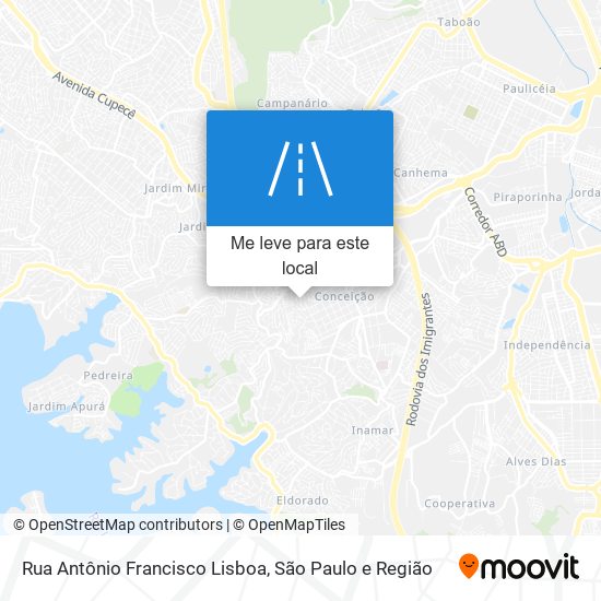 Rua Antônio Francisco Lisboa mapa