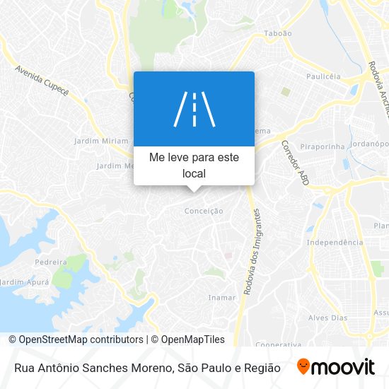 Rua Antônio Sanches Moreno mapa