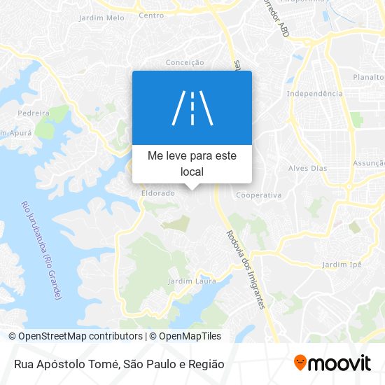 Rua Apóstolo Tomé mapa