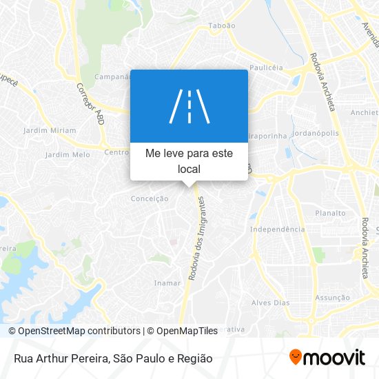 Rua Arthur Pereira mapa