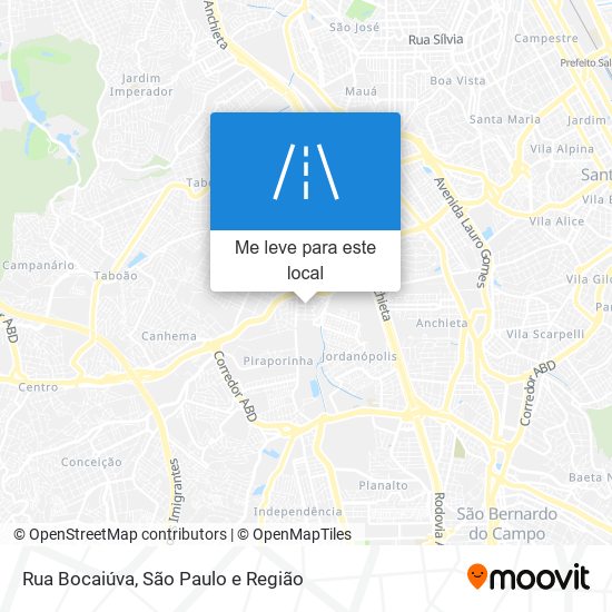 Rua Bocaiúva mapa