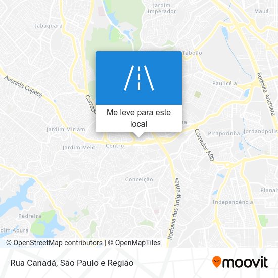 Rua Canadá mapa