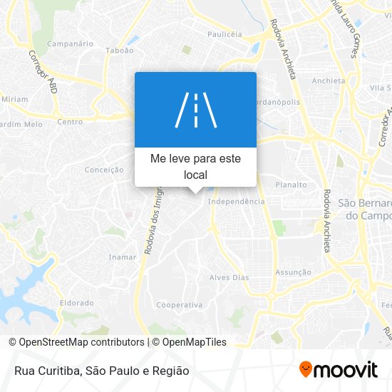 Rua Curitiba mapa
