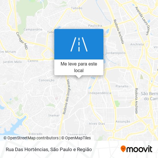 Rua Das Hortências mapa