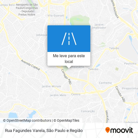 Rua Fagundes Varela mapa