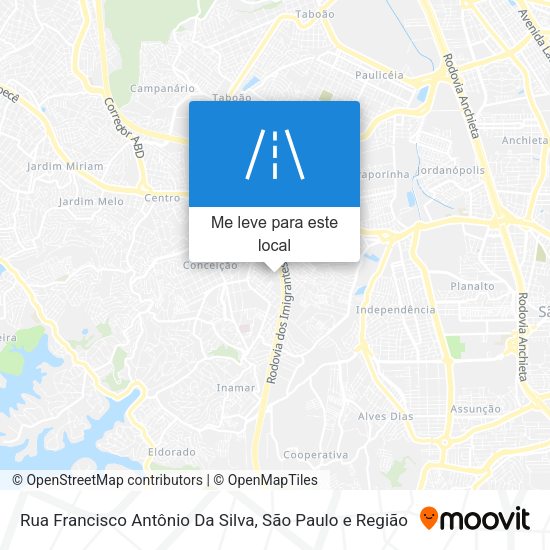 Rua Francisco Antônio Da Silva mapa