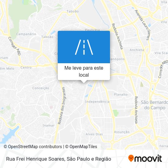 Rua Frei Henrique Soares mapa