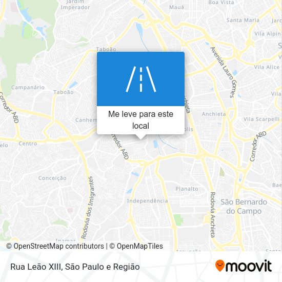 Rua Leão XIII mapa