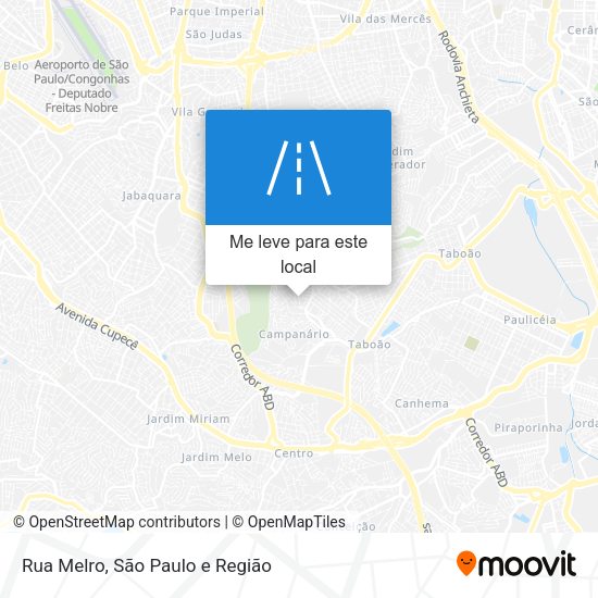 Rua Melro mapa