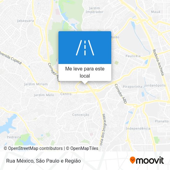 Rua México mapa