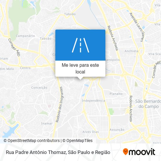 Rua Padre Antônio Thomaz mapa