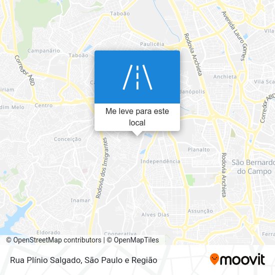 Rua Plínio Salgado mapa