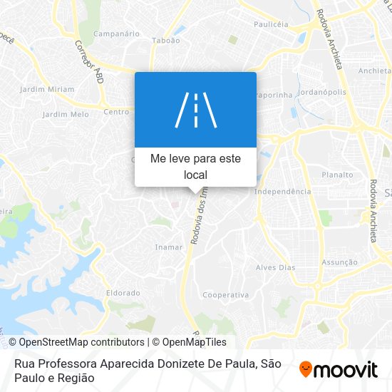 Rua Professora Aparecida Donizete De Paula mapa