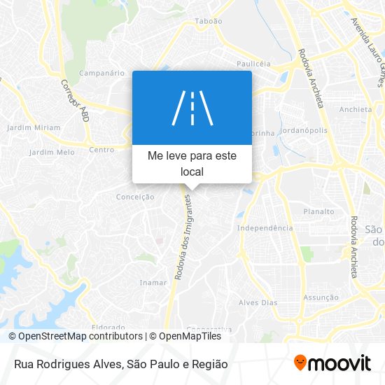 Rua Rodrigues Alves mapa