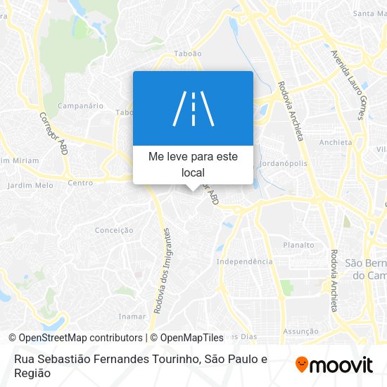 Rua Sebastião Fernandes Tourinho mapa