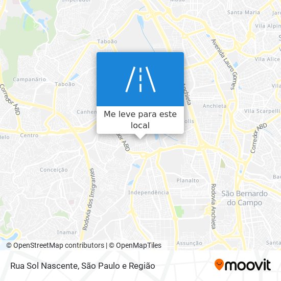 Rua Sol Nascente mapa