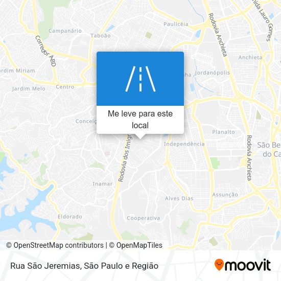 Rua São Jeremias mapa