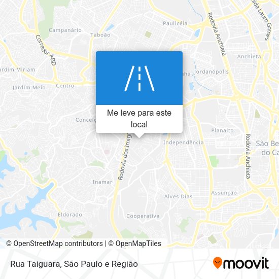 Rua Taiguara mapa