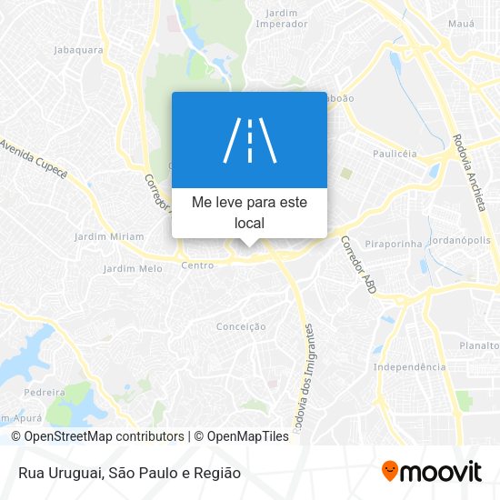 Rua Uruguai mapa