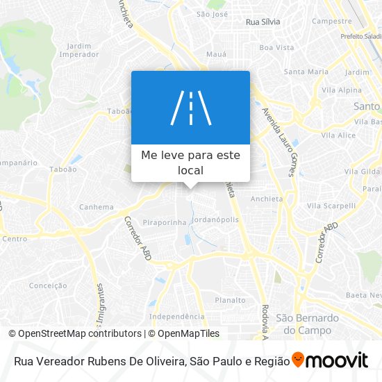 Rua Vereador Rubens De Oliveira mapa