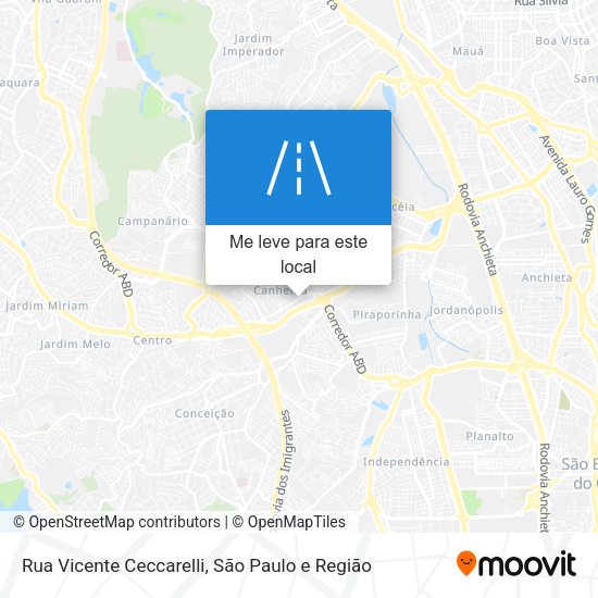 Rua Vicente Ceccarelli mapa
