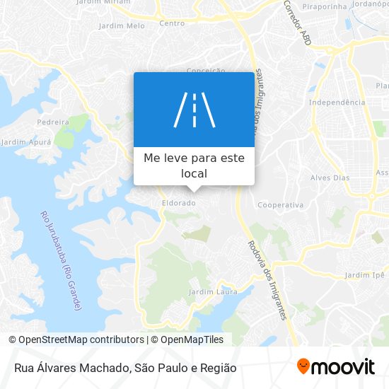 Rua Álvares Machado mapa