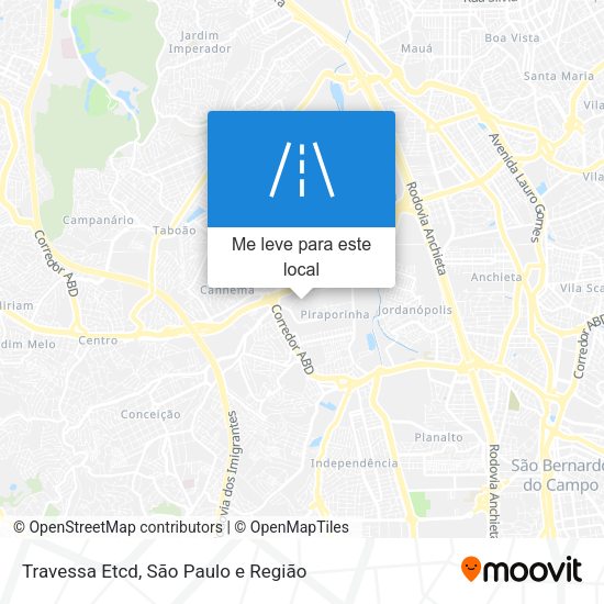 Travessa Etcd mapa