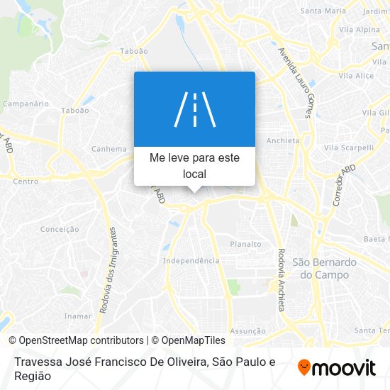 Travessa José Francisco De Oliveira mapa