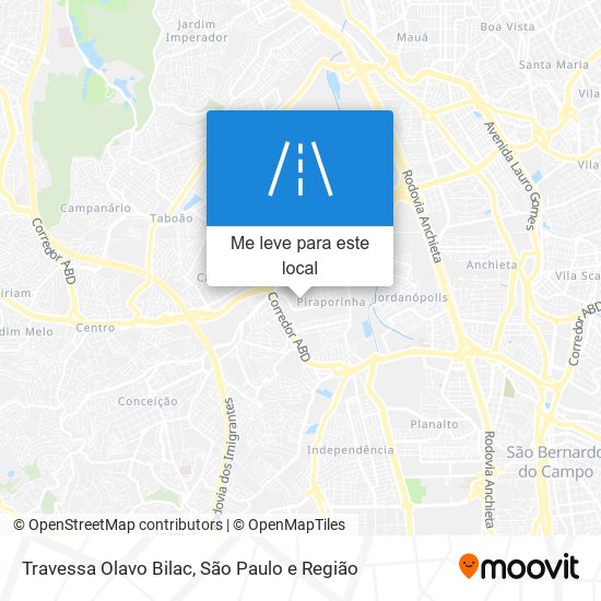 Travessa Olavo Bilac mapa