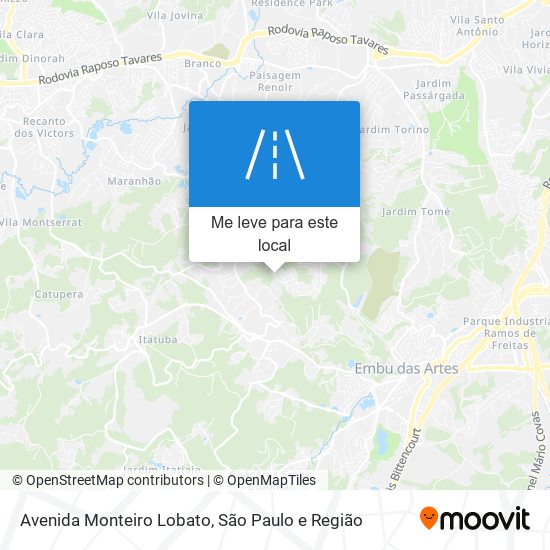 Avenida Monteiro Lobato mapa