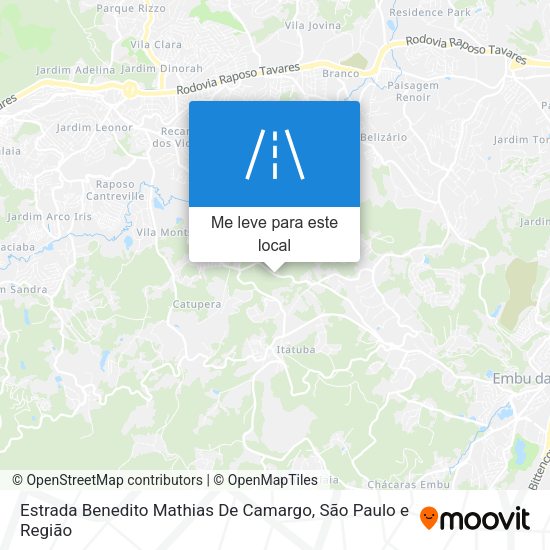 Estrada Benedito Mathias De Camargo mapa