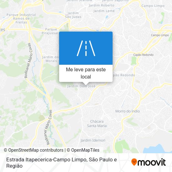 Estrada Itapecerica-Campo Limpo mapa
