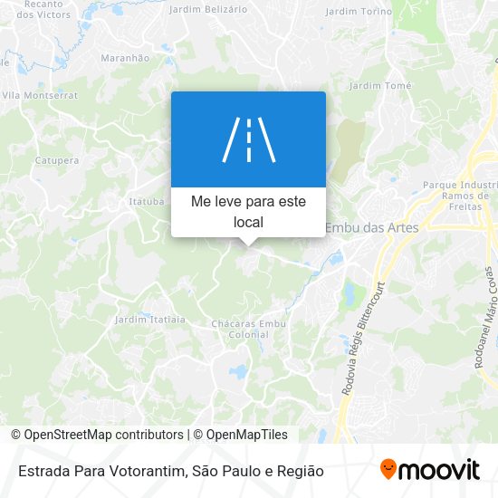 Estrada Para Votorantim mapa