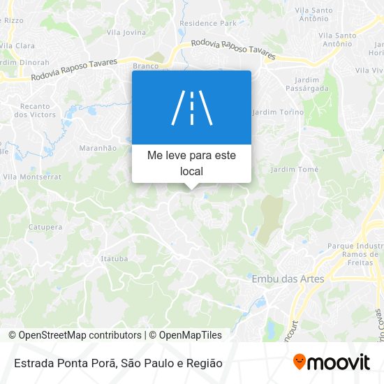 Estrada Ponta Porã mapa