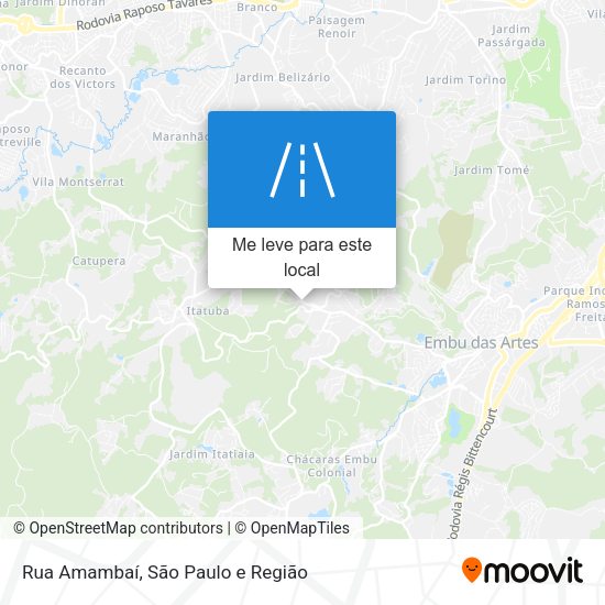 Rua Amambaí mapa
