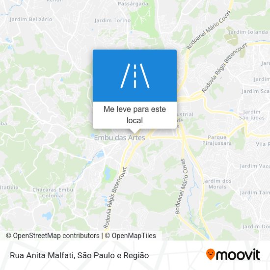 Rua Anita Malfati mapa