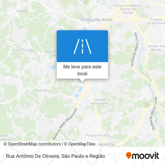 Rua Antônio De Oliveira mapa
