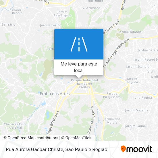 Rua Aurora Gaspar Christe mapa
